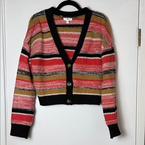 BP Multicolor Striped Cardigan Sweater - Small